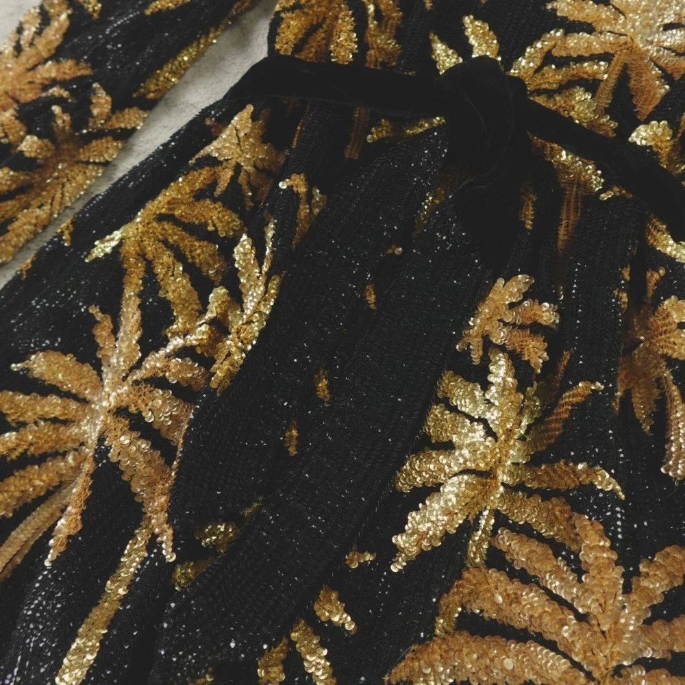 Retrofete Dress Gabrielle‎ Sequin Palm Robe